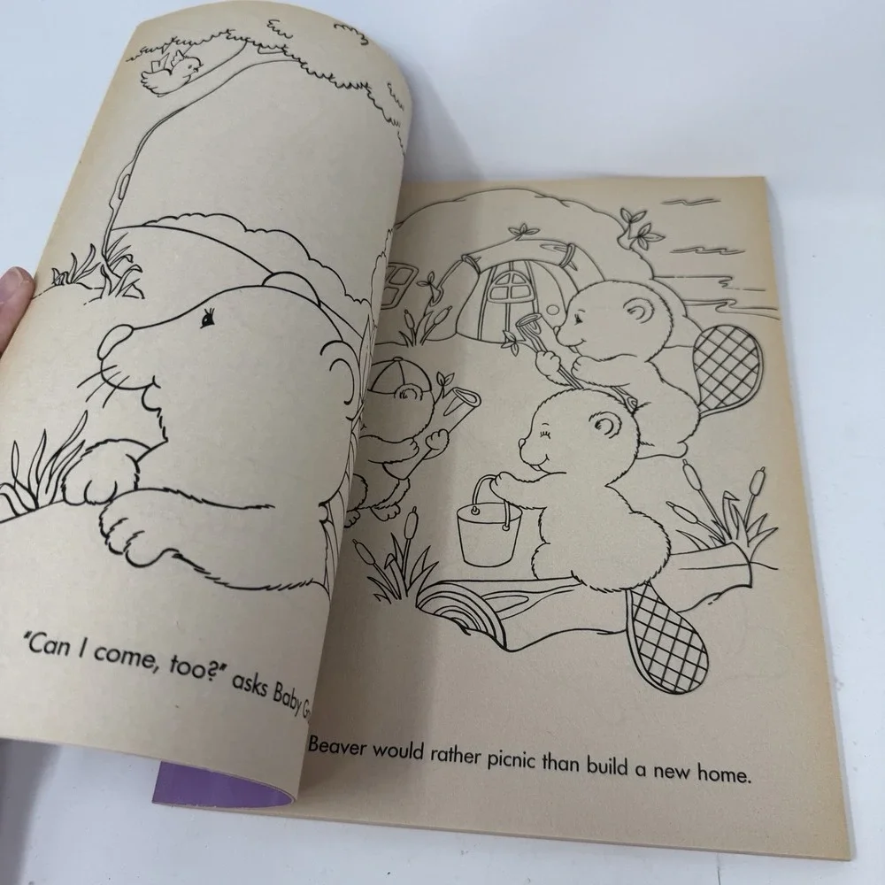 Vintage 1987 Jammie Pies Checkerboard Press Coloring Book Unused Rare